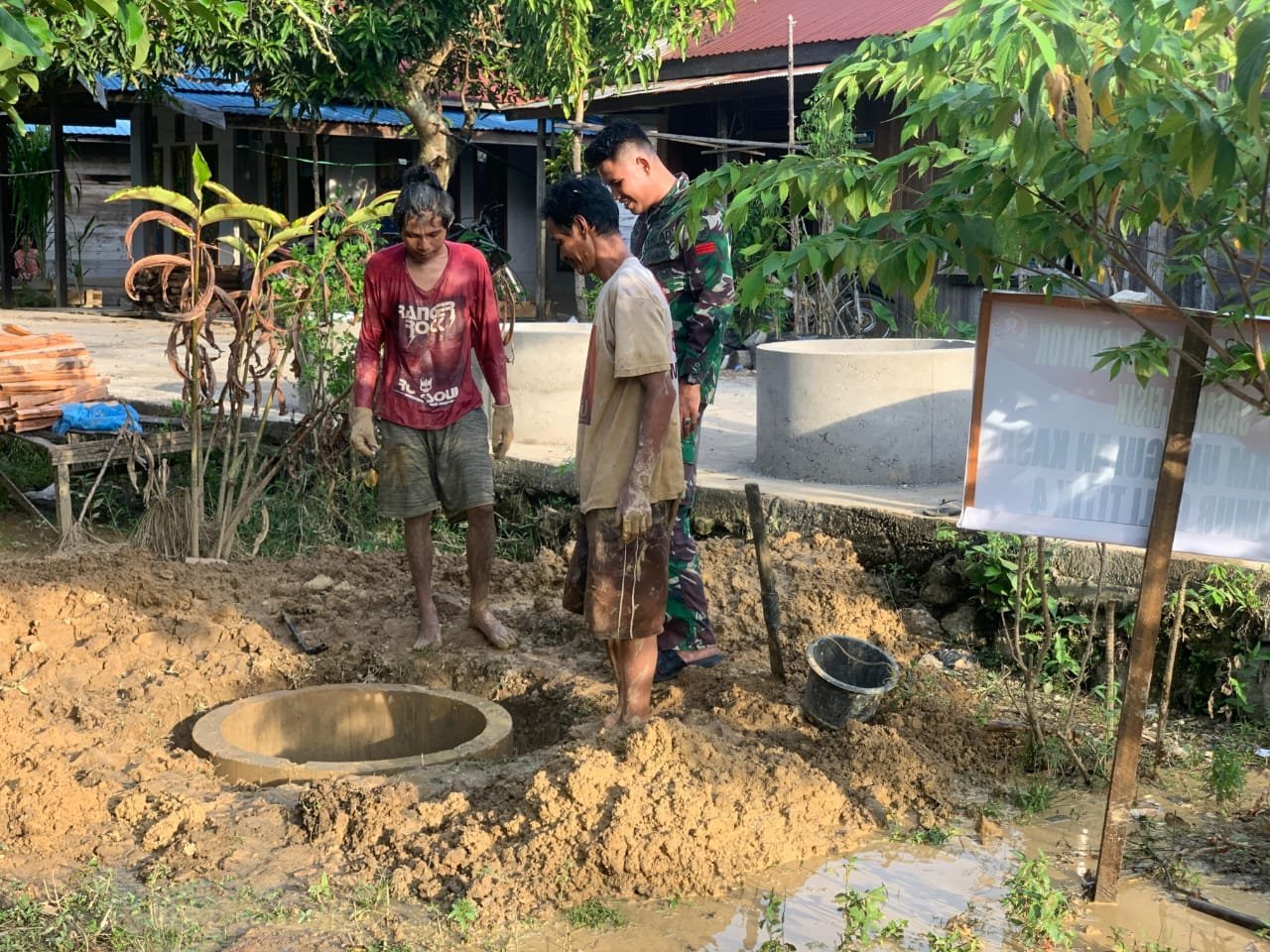 TMMD Bangun Sumur Galian, Infrastruktur Air Bersih Desa Talio Kian Membaik